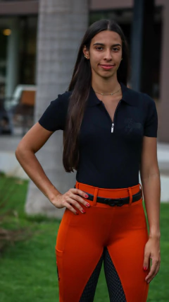 Camisa Hipismo Treino Manga Curta Preta Elegance Horse SA - loja online