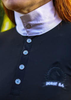 Camisa Hipismo Prova Manga Longa Preta Costas Air Horse SA na internet