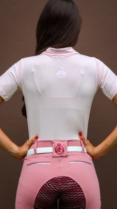 Camisa Hipismo Treino Manga Curta Algodão Rosa Horse SA na internet