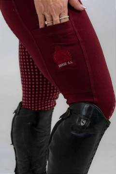 Culote Hipismo Legging Treino Marsala Full Grip Horse SA - comprar online