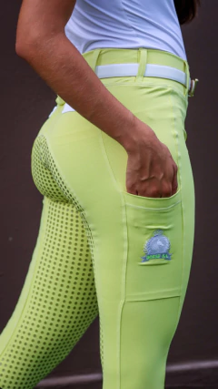 Culote Hipismo Legging Treino Verde Cana Full Grip Horse SA - comprar online