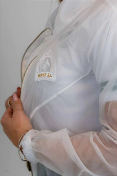 Casaco Corta-vento Hipismo Branco Horse SA - comprar online