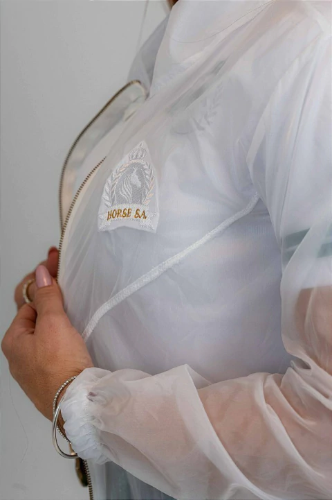 Casaco Corta-vento Hipismo Branco Horse SA - comprar online