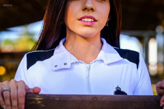 Camisa Hipismo Prova Manga Longa Branca Ombro Preto Horse SA - Horse S.A.