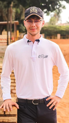 Camisa Hipismo Prova Manga Longa Branca EXCLUSIVA com a sua logo Personalizada Horse SA - comprar online