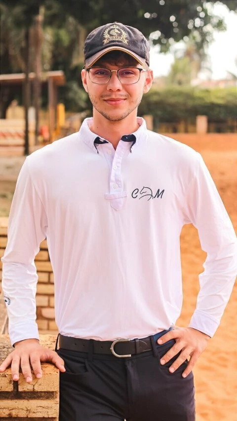 Camisa Hipismo Prova Manga Longa Branca EXCLUSIVA com a sua logo Personalizada Horse SA - comprar online