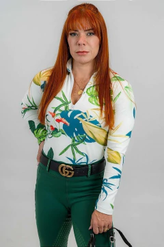 Camisa Hipismo Treino Manga Longa Branca Hawai Horse SA na internet