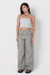 Calça Wide Sarja Cargo Cinza - Toronto on internet