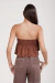 Top Marrom - Catarina - Pangeia 96