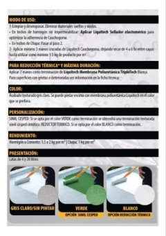 Caucho goma membrana imp. - Liquitech en internet