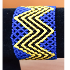 Bracelete Indígena da Amazônia Elástica com Miçangas - Etnia Mehinako Mod. 13 - comprar online