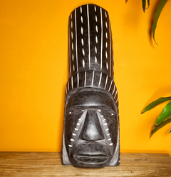 Máscara Tradicional Indígena Etnia Tikuna 40 x 15 cm - Amazônia (Mod. 5)
