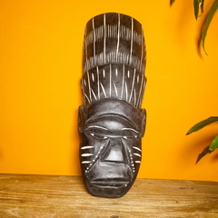Máscara Tradicional Indígena Etnia Tikuna 40 x 15 cm - Amazônia (Mod. 4)