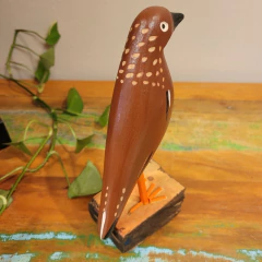 Pássaro Escultura Madeira Rolinha - Bento de Sumé - 20cm - ARUH  Arte | Decor | Artesanato