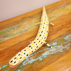 Lagarto Madeira Ilha do Ferro M - Amarelo, preto e laranja na internet