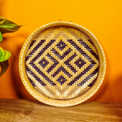 Peneira Indígena Palha Etnia Baniwa - Amazônia - 20cm diâmetro (Mod. 5)