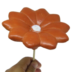 Flor em Cerâmica 14 cm (haste 40 cm) Vale do Jequitinhonha (Zenilda)