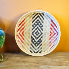 Peneira Indígena Palha Etnia Baniwa - Amazônia - 30cm diâmetro (Mod. 5)