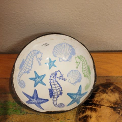 Cumbuca Petisqueira de Côco Pintada - Mod. 61 - comprar online