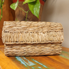 Carteira Retangular de Palha Taboa - Tam. M - comprar online