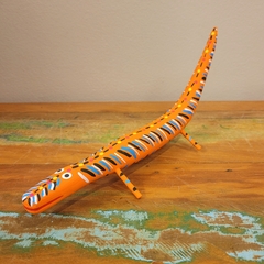 Lagarto Madeira Ilha do Ferro P - Laranja, azul e preto listrado - buy online