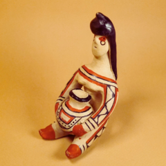 Boneca Ritxoko de Cerâmica - Povo Karajá - 13cm Mod. 1