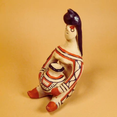Boneca Ritxoko de Cerâmica - Povo Karajá - 13cm Mod. 1