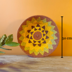Fruteira Redonda Palha de Tucumã Colorida M 30cm diâmetro - Mod. 4 - comprar online