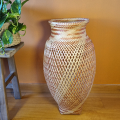 Jarro Palha Indígena Baniwa - Amazônia - 65cm altura (Mod.2)