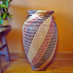 Jarro Palha Indígena Baniwa - Amazônia - 65cm altura (Mod.3)