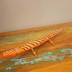 Lagarto Madeira Ilha do Ferro M - Laranja, preto e branco - comprar online