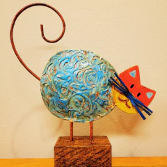 Gato Bola em Metal Mod. 1 - Patrícia Barros
