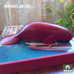 Peixe Boi em Madeira Muirapiranga G 25cm - Etnia Baré - buy online