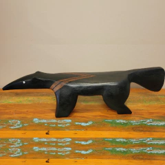 Banco Indígena Tamanduá 77cm - Etnia Mehinako na internet