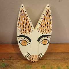 Máscara Madeira Lobo Zé Crente M Ilha do Ferro - Creme - buy online