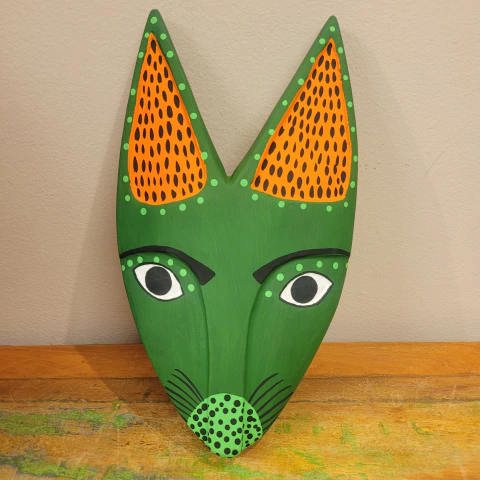 Máscara Madeira Lobo Zé Crente G Ilha do Ferro - Verde - buy online