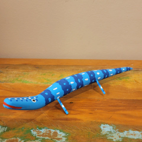 Lagarto Madeira Ilha do Ferro P - Azul e Branco - comprar online