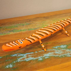 Lagarto Madeira Ilha do Ferro M - Laranja, preto e branco - loja online