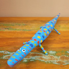 Lagarto Madeira Ilha do Ferro M - Azul com bolinhas coloridas - loja online