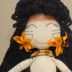 Boneca de pano indígena - Cunhantã Potira - ARUH  Arte | Decor | Artesanato