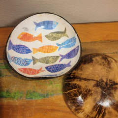 Cumbuca Petisqueira de Côco Pintada - Mod. 62 na internet