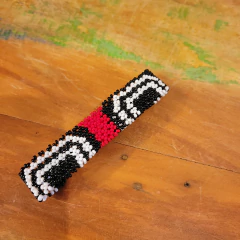 Bracelete Indígena Elástica em Miçangas - Etnia Waurá - Mod. 22 - comprar online