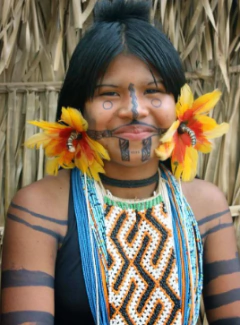 Boneca Indígena Ritxoko de Cerâmica - Lenda do Parto da Onça - Mod. 1 on internet