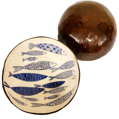 Cumbuca Petisqueira de Côco Pintada - Mod. 9