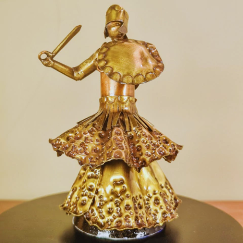 Escultura Metálica Orixás - Ogum M - 15cm