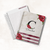 Caderno Pautado Vermelho Floral A5 - comprar online