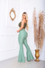 Calça Flare Zíper Miami Verde Menta - Malha Prada na internet
