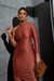 Vestido Ísis Bronze - Malha Prada na internet
