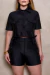 Cropped Botão Tiffany PRETO - Malha Prada na internet