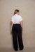 Imagem do Calça Pantalona Aurora Preto - Viscose Sarjada